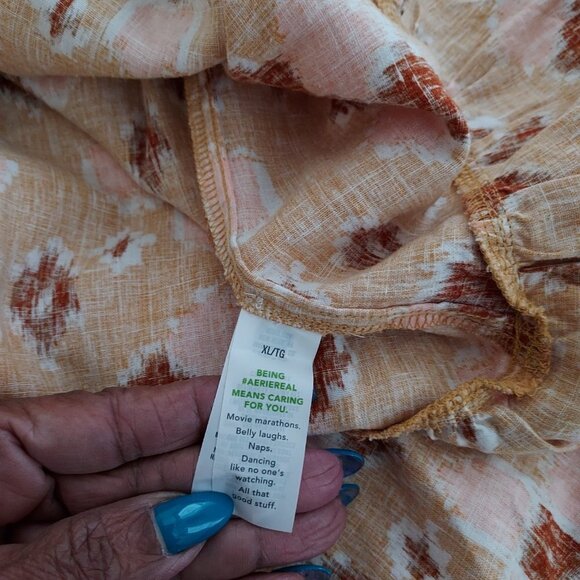 Aerie Linen Blend Braided Halter Midi Dress NWOT - Picture 8 of 10